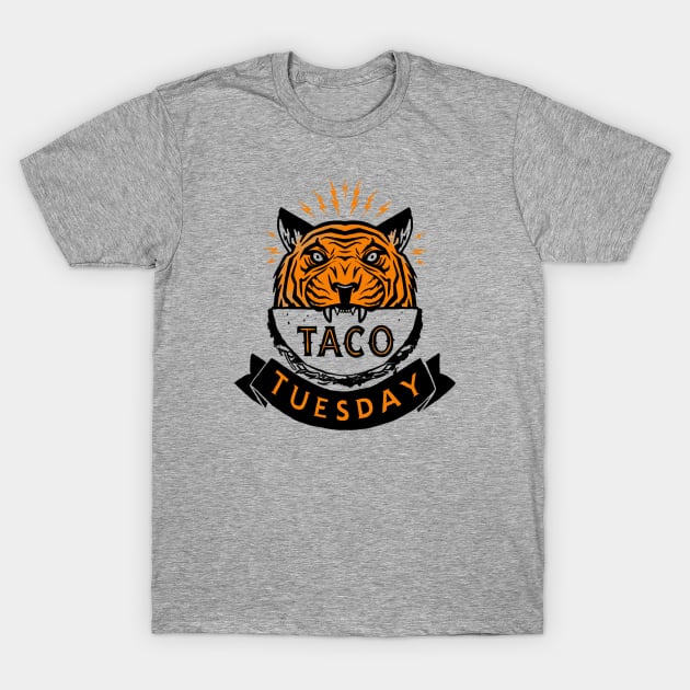 Tigers, Tacos, Tuesday T-Shirt by sombreroinc